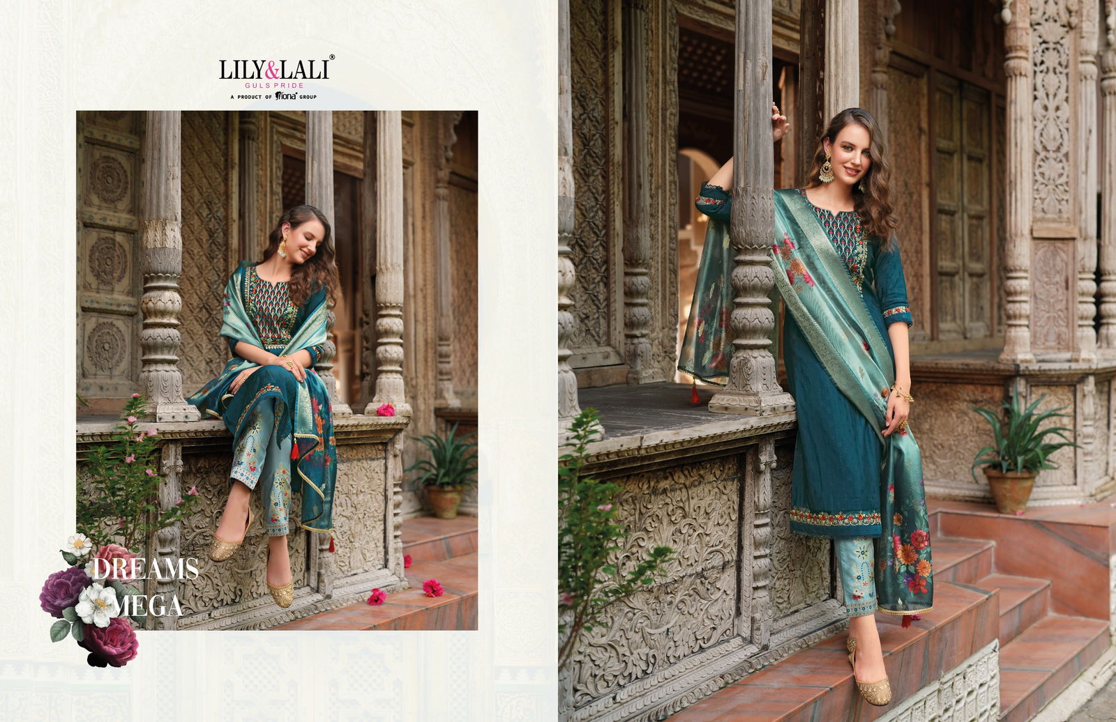 Meenakari Vol 4 By Lily And Lali Embroidery Kurti With Bottom Dupatta Wholesale Shop In Surat